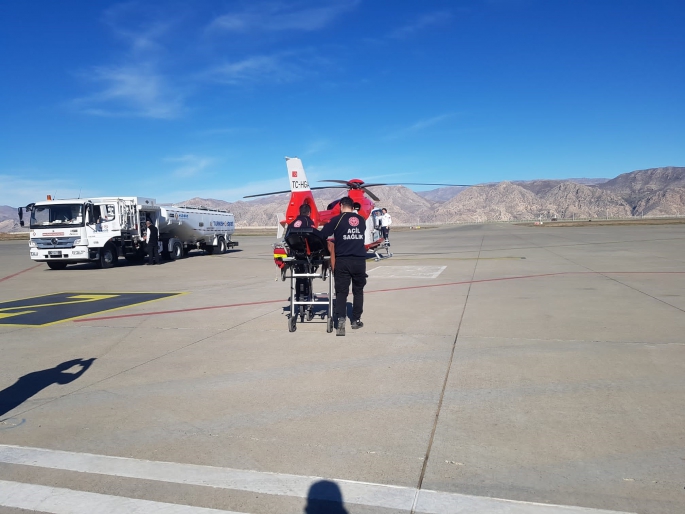 Ambulans helikopter 6 aylık Büşra için havalandı