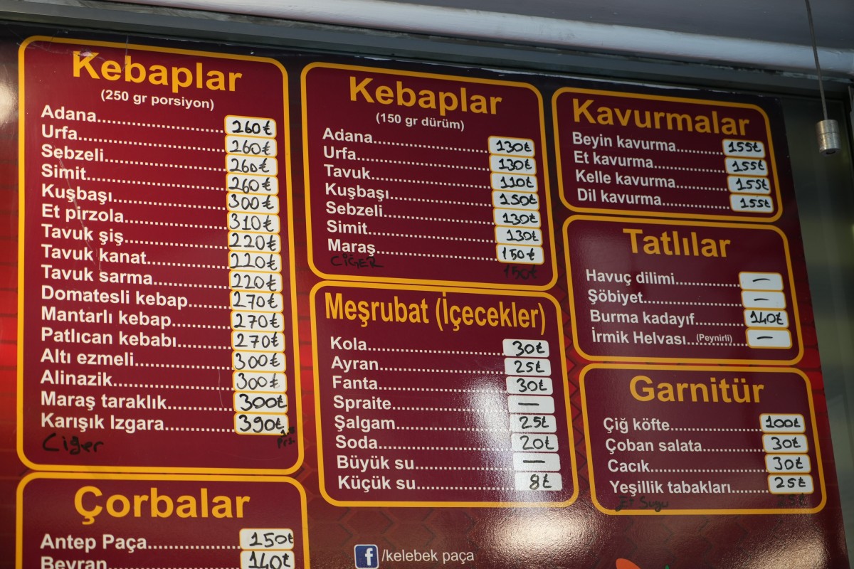 Gaziantep’te kafe ve restoranlarda fiyat listesi zorunluluğu uygulanıyor