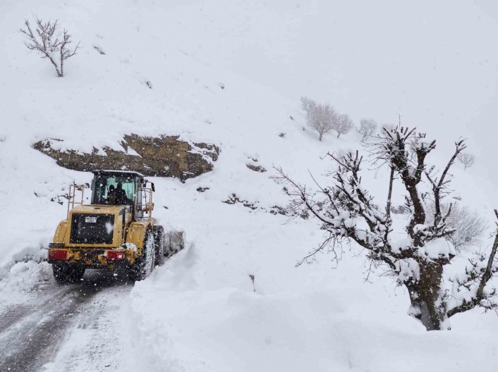 Batmanda kar yağışı nedeniyle kapanan köy yolları ulaşıma açıldı