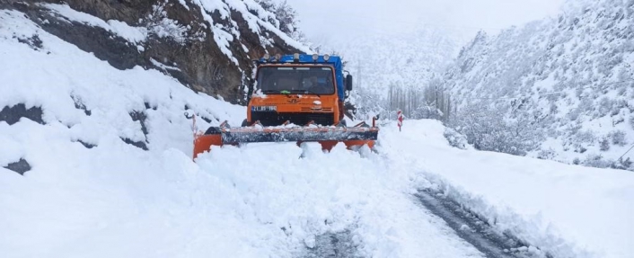 Beytüşşebapta kar kalınlığı 1 metreyi geçti, 20 köy yolu ulaşıma kapandı