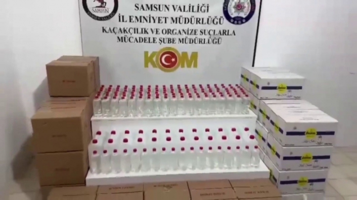 'Çengel-6' Operasyonu: 1 ton 56 litre etil alkol ele geçirildi